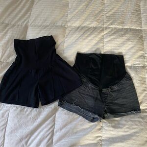 2 PAIR OF MATERNITY SHORTS - MEDIUM